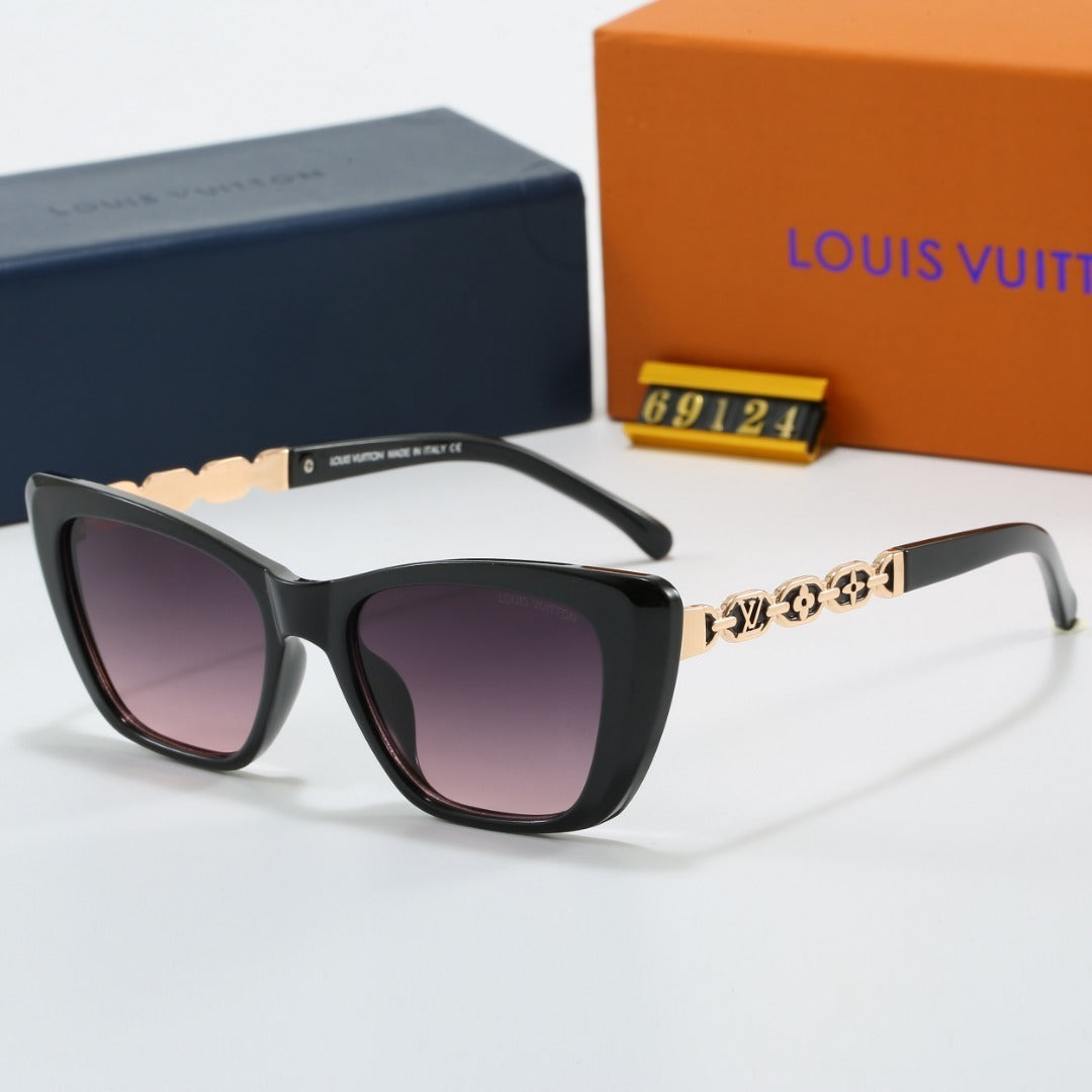 Louis vuitton Cat Eye Sunglasses with Metal Chain Detail (Model 69124) Cat-Eye